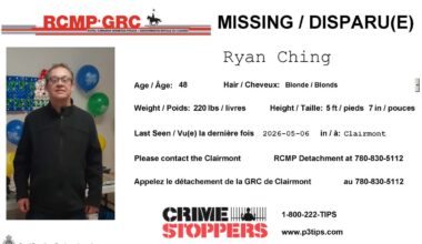 Clairmont RCMP requesting public assistance locating missing person