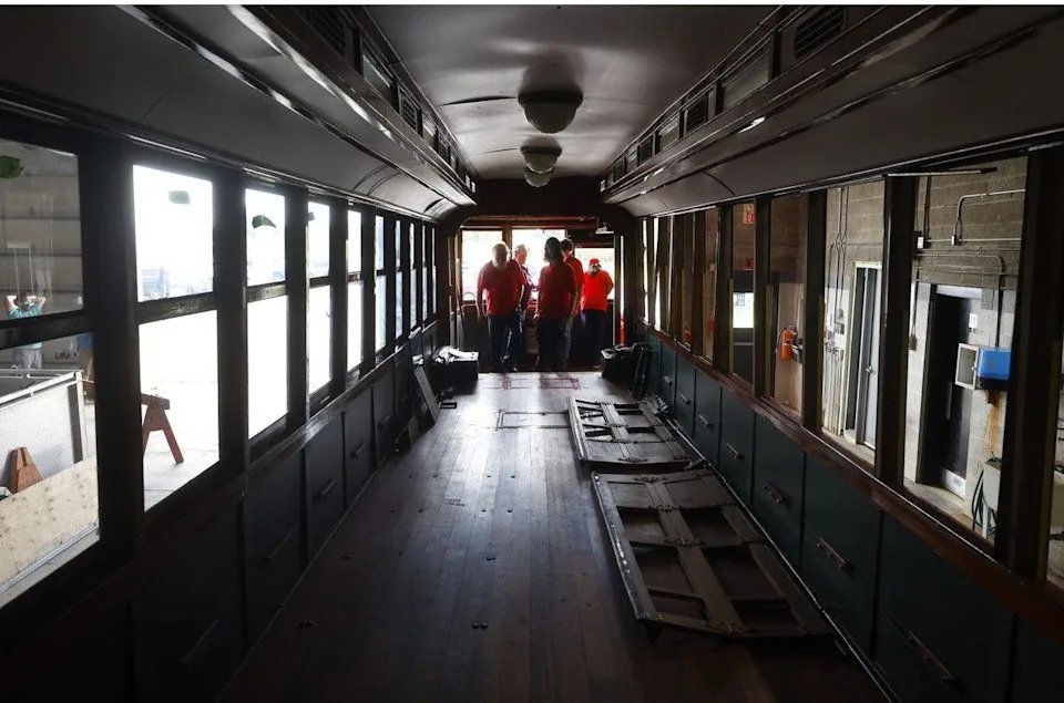  A July 2025 file photo shows the interior of Streetcar 696.
