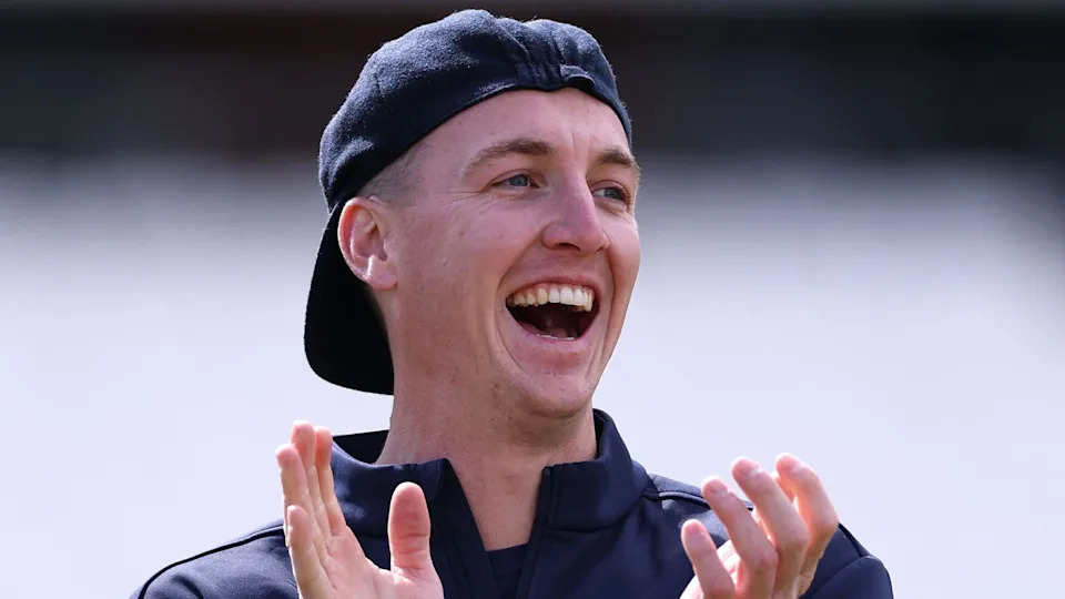 Harry Brook smiling