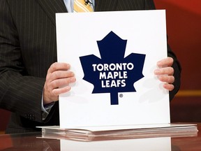NHL deputy commissioner Bill Daly reveals the Toronto Maple Leafs during the NHL Draft Lottery in 2012.
