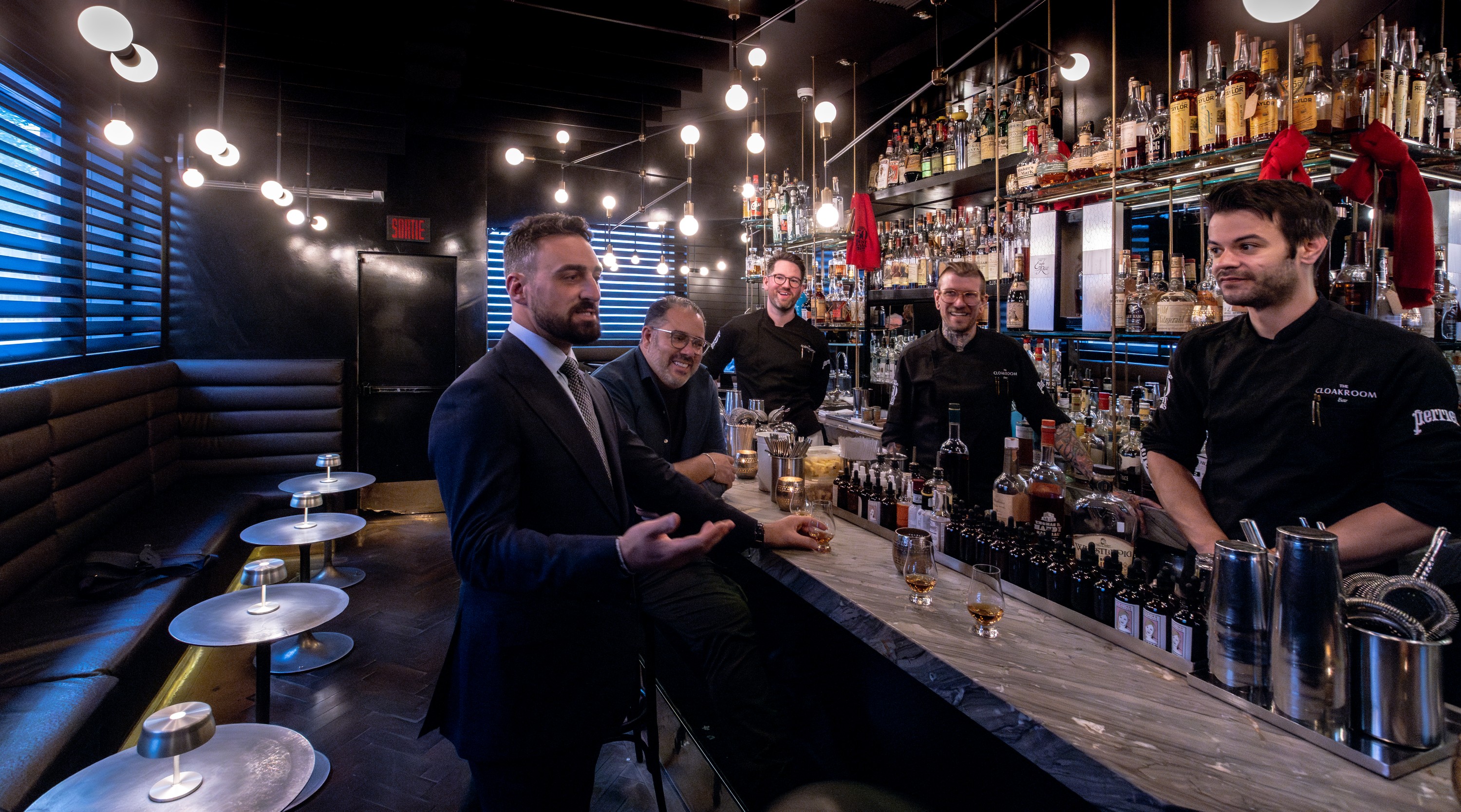 Inside Cloakroom Bar
