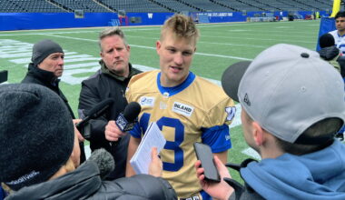 CFL rookie, training camp vet Taylor Elgersma ready to battle for Winnipeg Blue Bombers