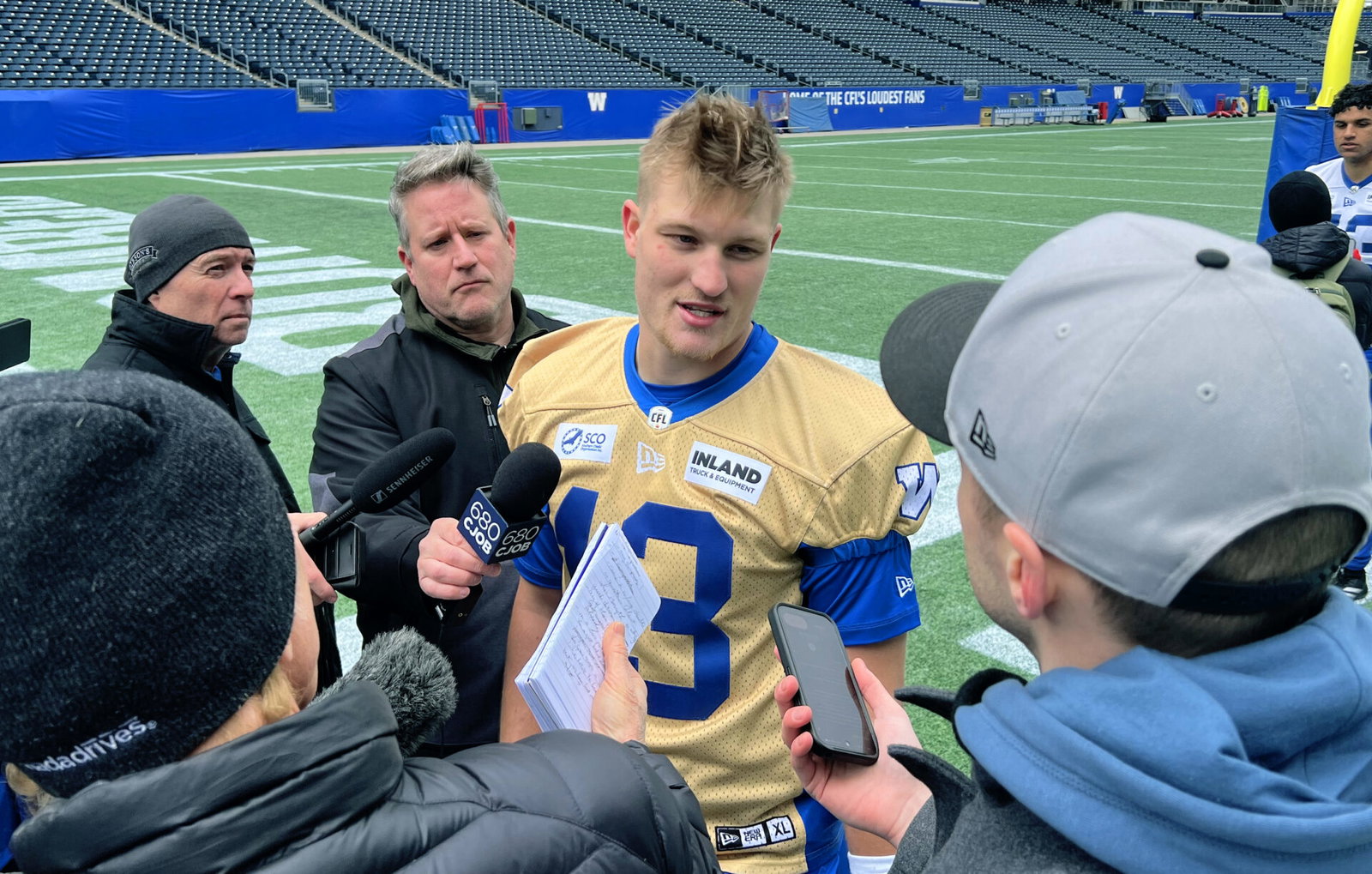 CFL rookie, training camp vet Taylor Elgersma ready to battle for Winnipeg Blue Bombers