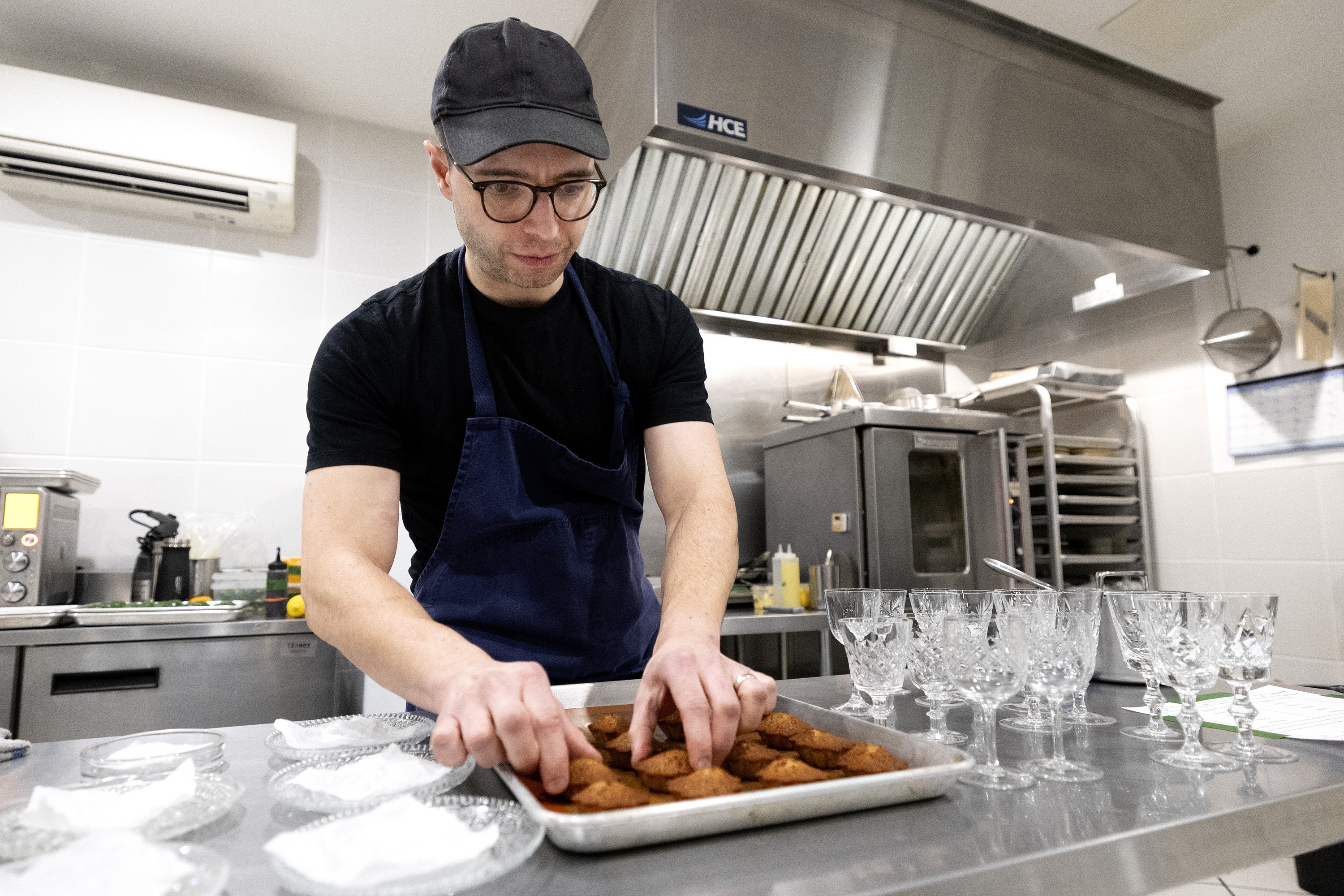 Sabayon co-owner and chef Patrice Demers preps in the kitchen.