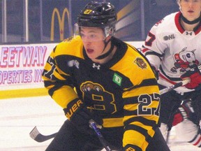 Brantford Bulldogs forward Caleb Malhotra.
