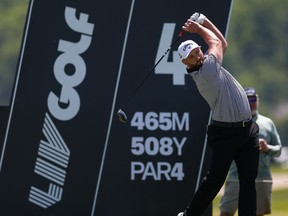 Jon Rahm of Legion XIII on the green during day two of LIV Golf Virginia at Trump National Golf Club.