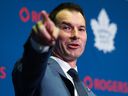 John Chayka speaks at a press conference he was announced as new general manager of the Toronto Maple Leafs earlier this month. 