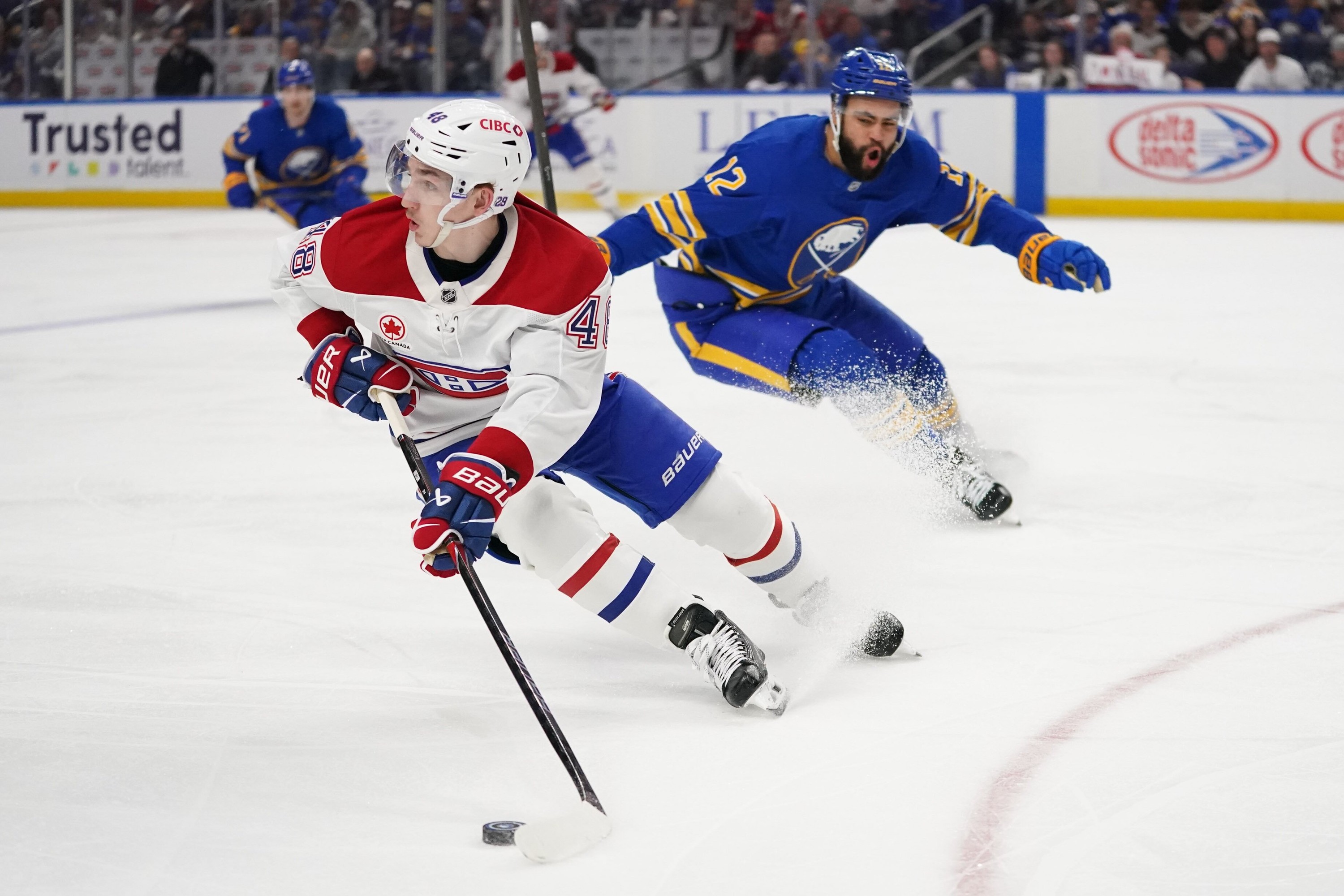 Hockey players on the ice