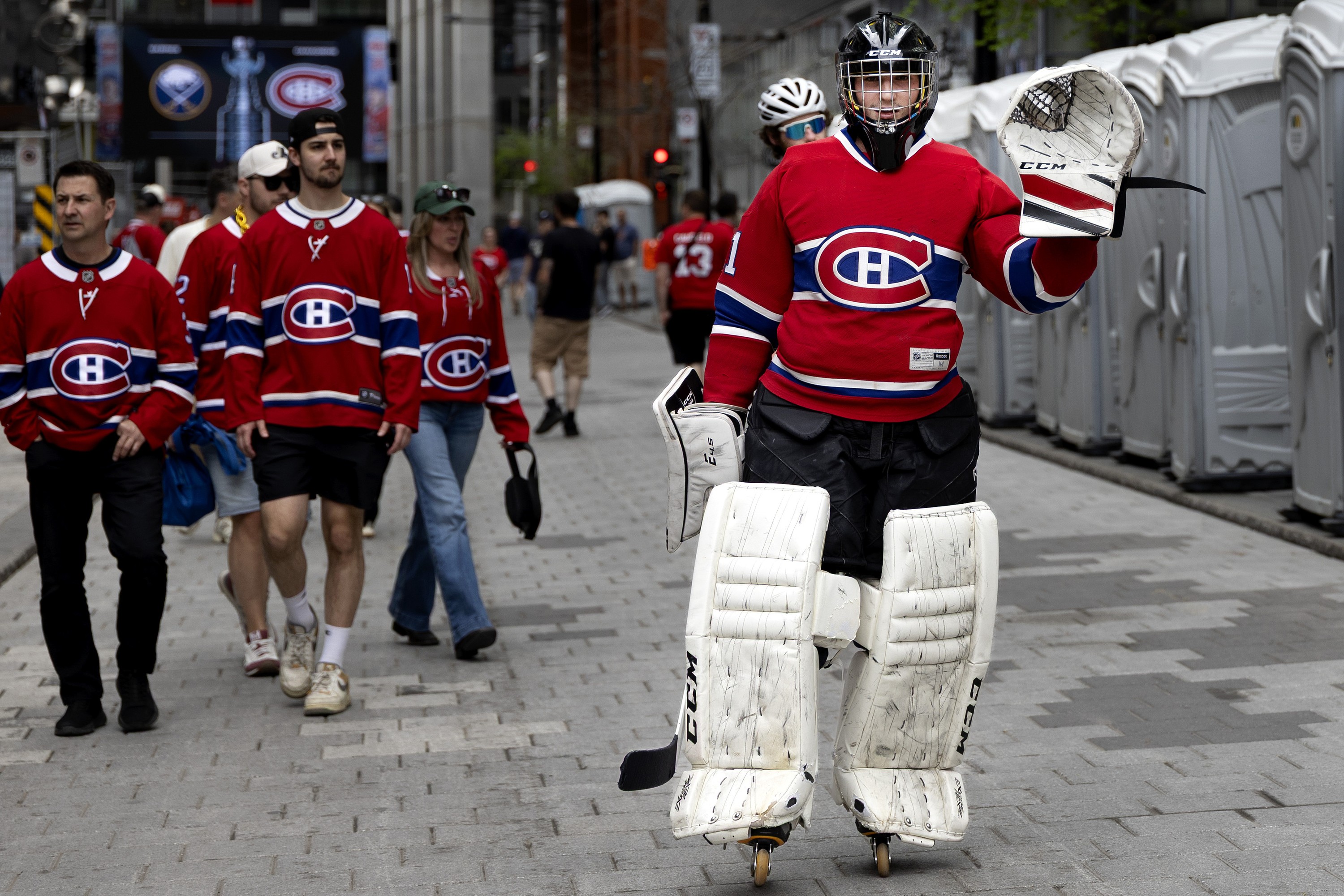 Canadiens fan is dressed like goalie Carey Price.