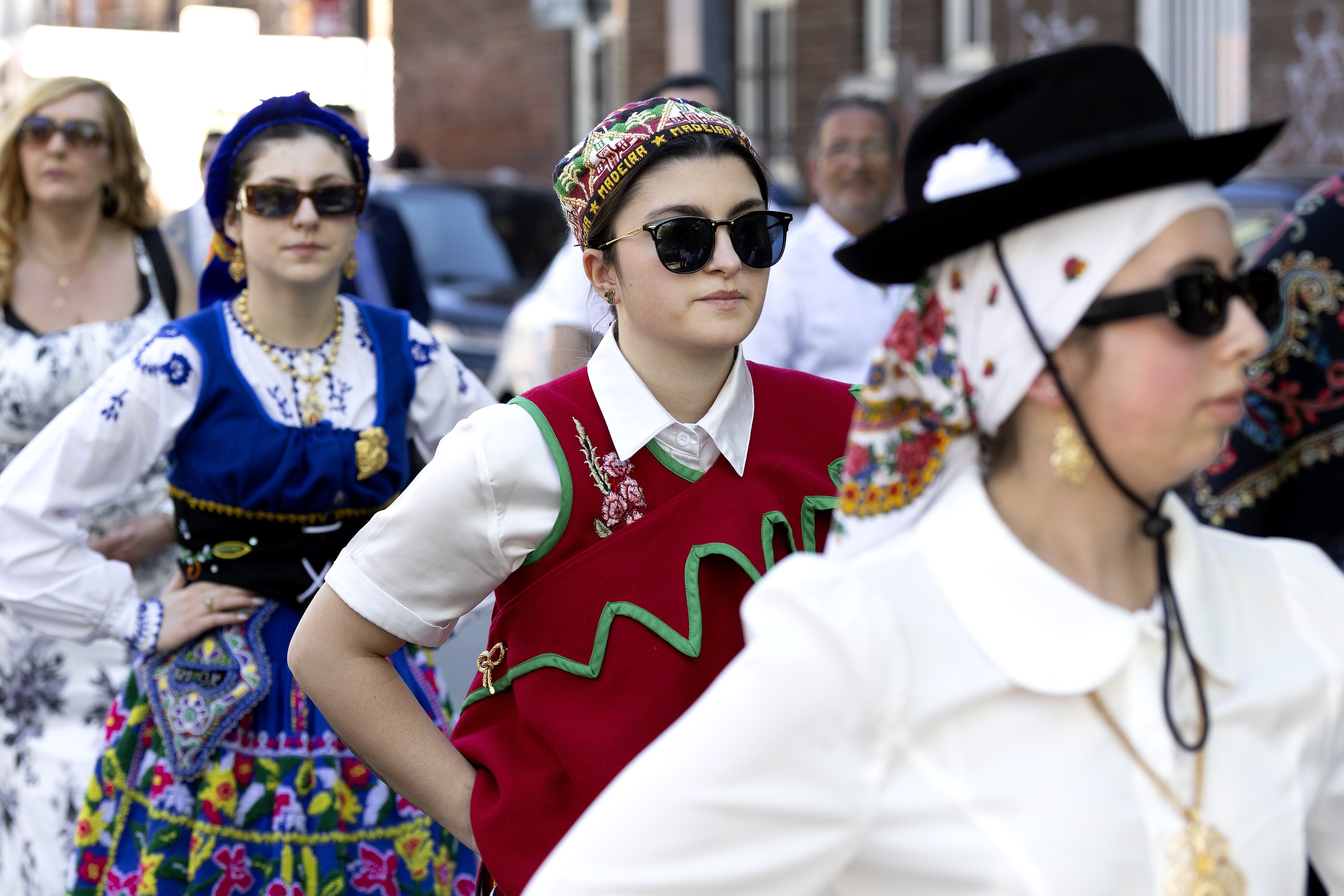 People take part in the annual Portuguese Santo Cristo procession in Montreal.