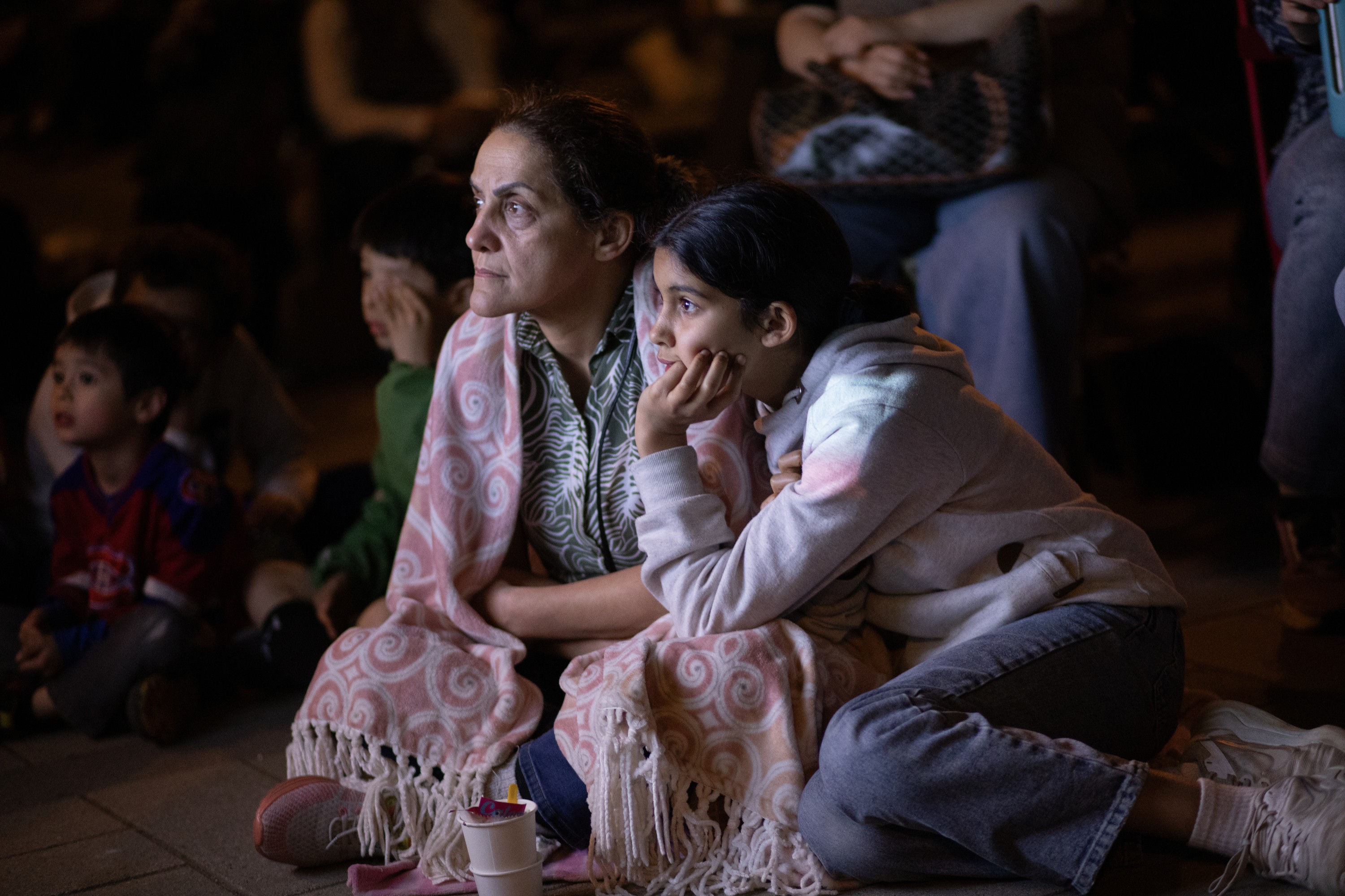 Maryam and her daughter Moujan were among the local residents at N.D.G. Park on Saturday.