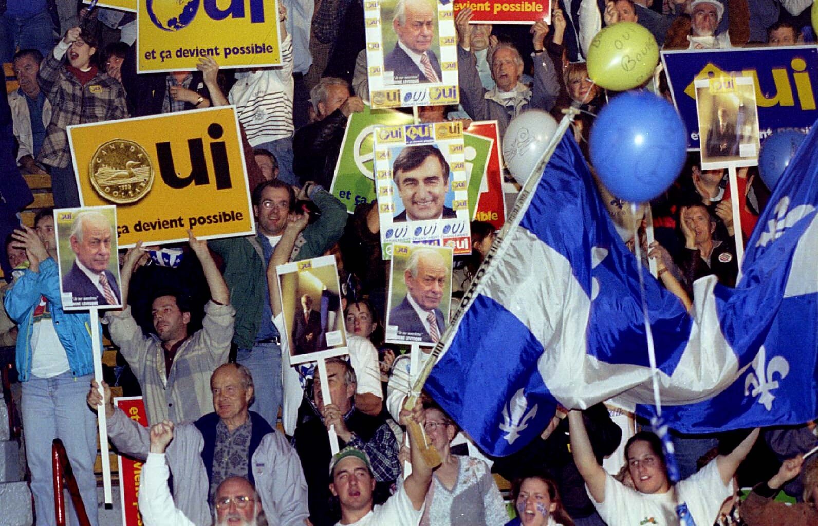 A rally at an arena.