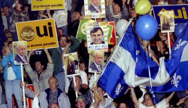 A rally at an arena.