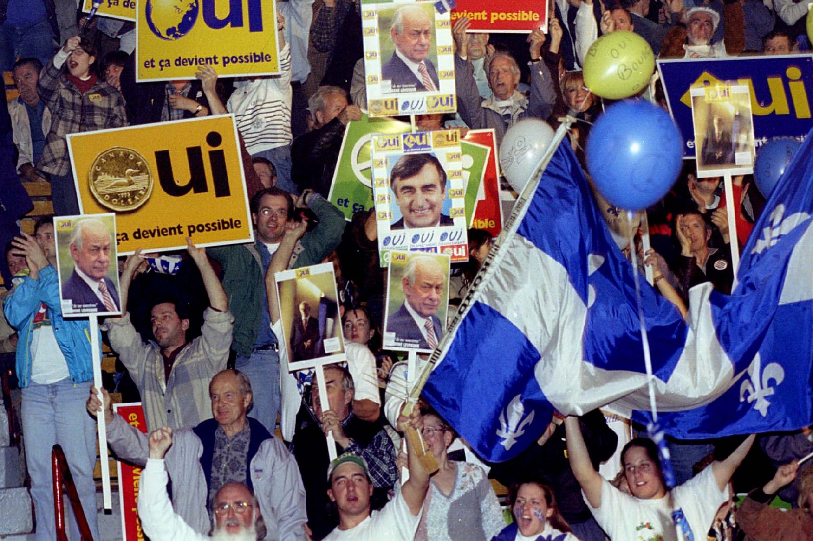 A rally at an arena.