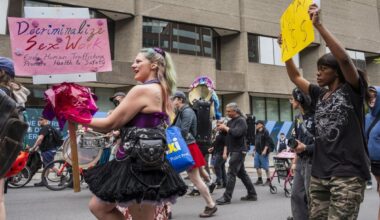Montreal sex workers march for stronger labour rights on F1 weekend