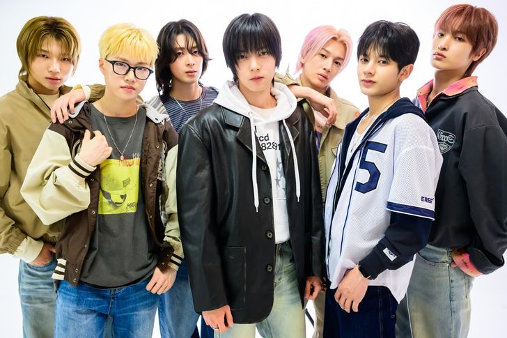K-pop boy group NAZE poses during an interview at The Korea Times headquarters in Seoul, April 16. The seven-member act is set to release its self-titled debut mini-album on Monday. Korea Times photo by Choi Won-suk