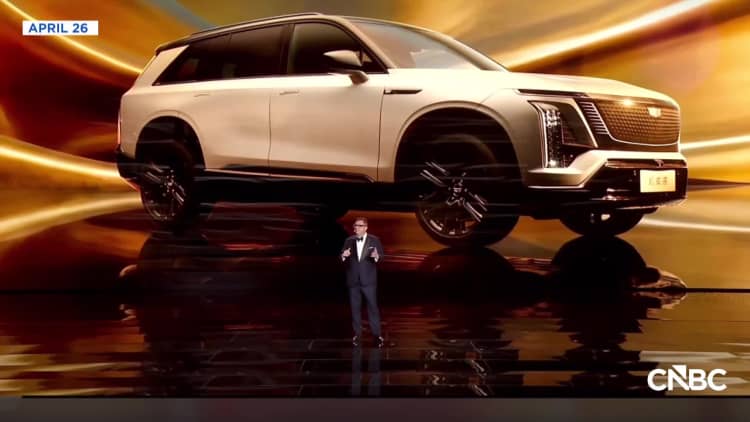 Cadillac seeking a 'comeback' in China's auto market with new NEV model