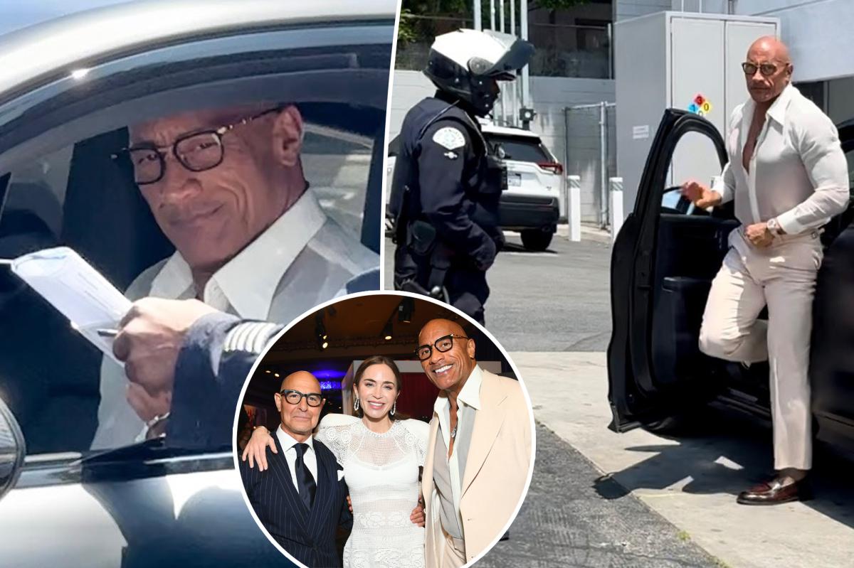 Dwayne 'The Rock' Johnson pulled over by police in Hollywood following co-star's Walk of Fame ceremony