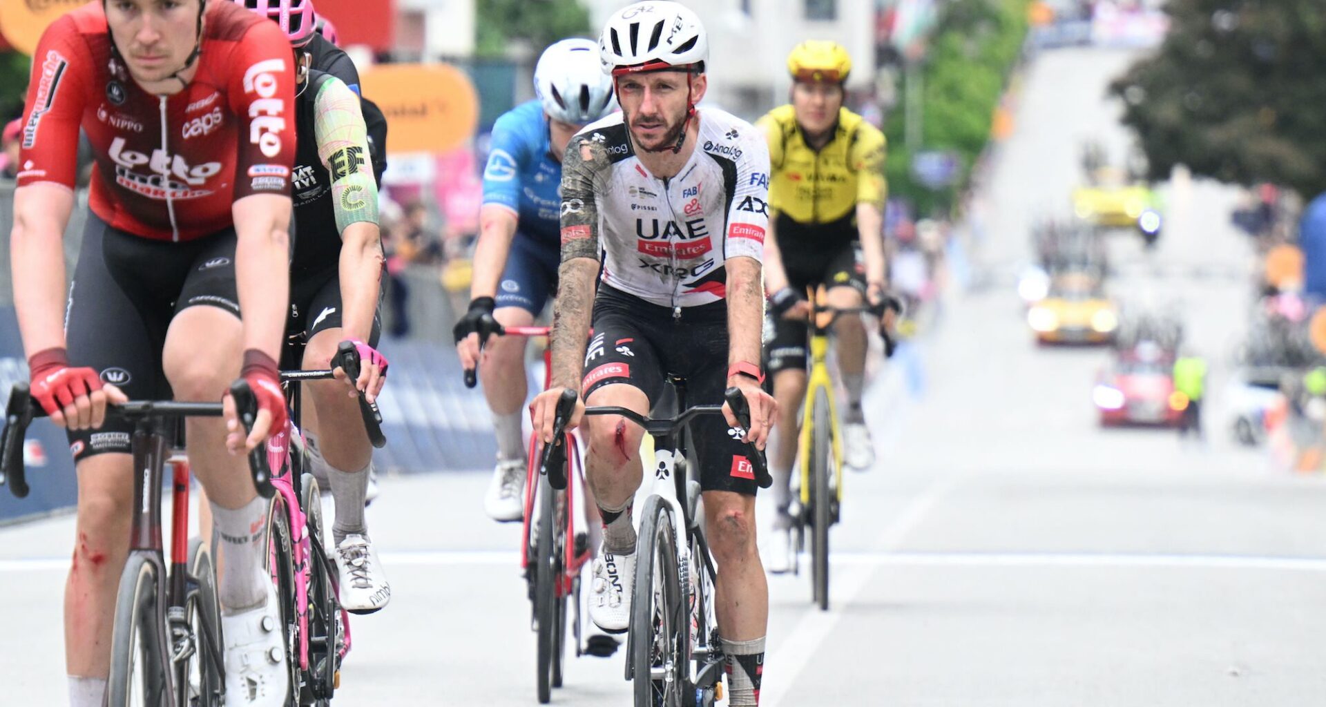 "The roads were dirty, full of mud" Ciccone says after massive Giro crash