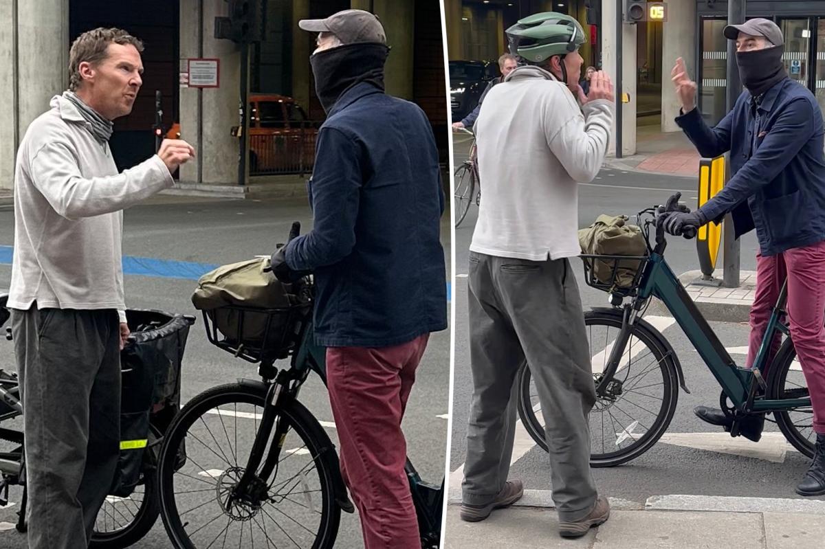 Biking Benedict Cumberbatch has heated 'road rage' fight with cyclist