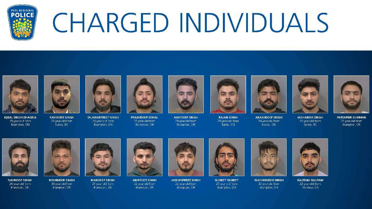 17 Arrested in Investigation into Extortion Targeting South Asian Business Owners in Peel Region