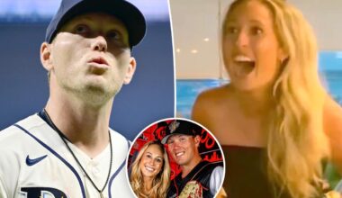 Golf influencer shares emotional video of her watching fiancé's MLB debut from 'work trip'