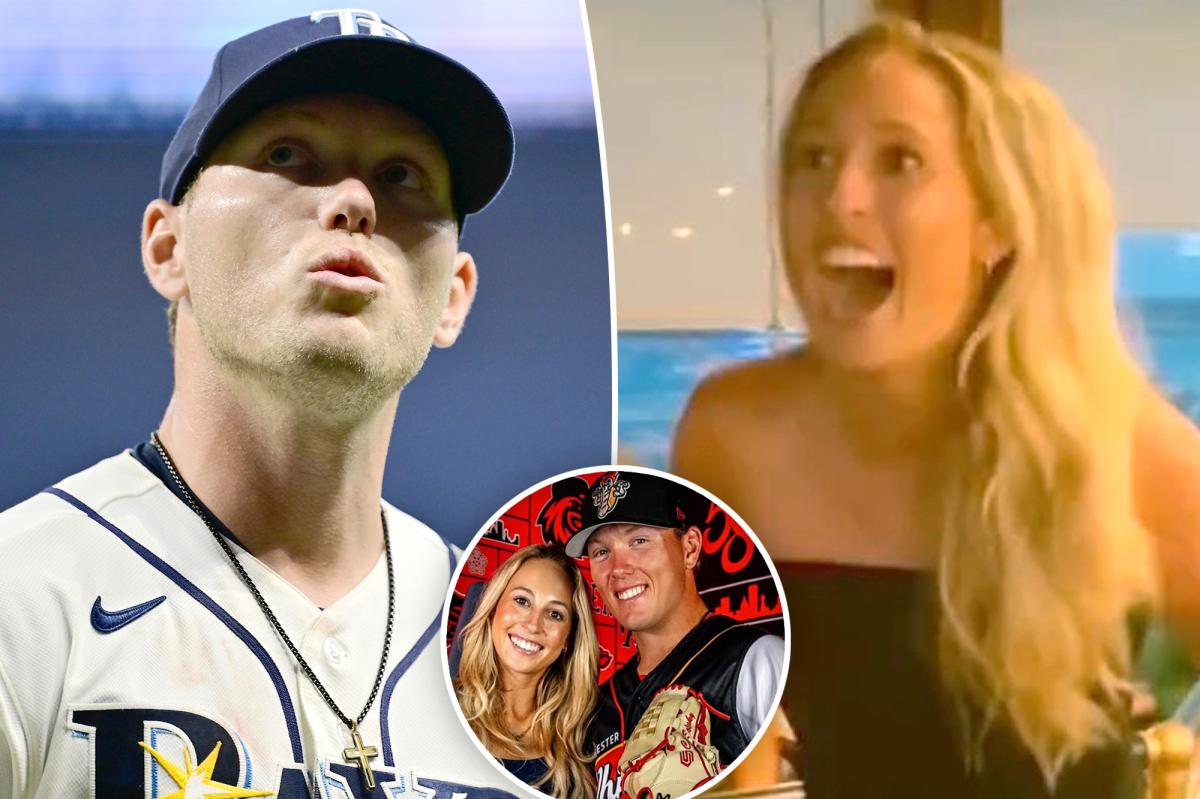 Golf influencer shares emotional video of her watching fiancé's MLB debut from 'work trip'