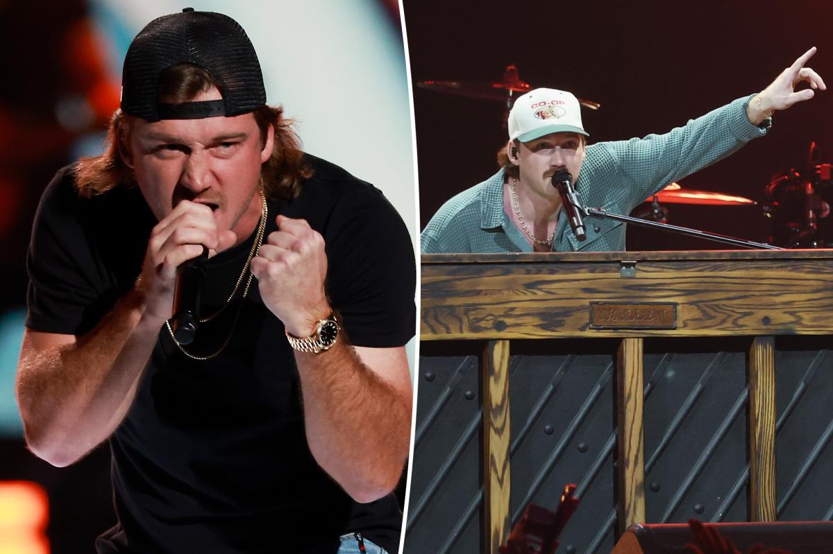 Morgan Wallen pushes piano over mid-performance after equipment failure