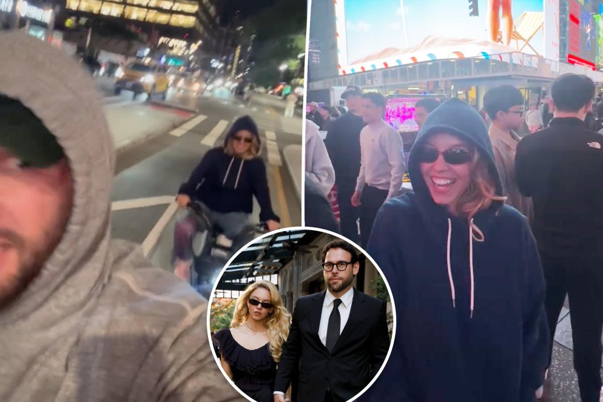 Scooter Braun takes Sydney Sweeney to Times Square in undercover date night