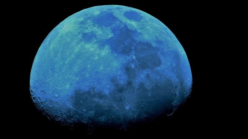 Anthony Taylor, Surrey. Anothony says: "This was one of my first half decent pictures taken of the Moon. I thought i would try a blue filter just to see if it would make any real difference, and i think it made the lunar oceans stand out." Equipment: Nikon D1000 DSLR camera, Celestron NexStar 4SE computerised telescope
