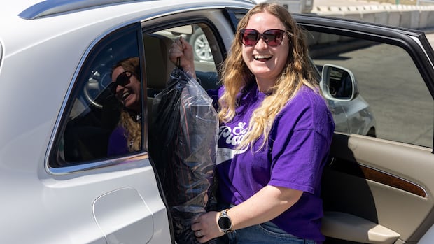 CBC Calgary teams up with service club to collect 'Duds for Dudes' ahead of grad