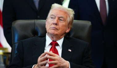 President Donald Trump looks on in the Oval Office of the White House in Washington, DC on Thursday, November 6, 2025.