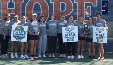 Women'a Tennis Tops Calvin, Serves 14th Consecutive MIAA Tournament Crown