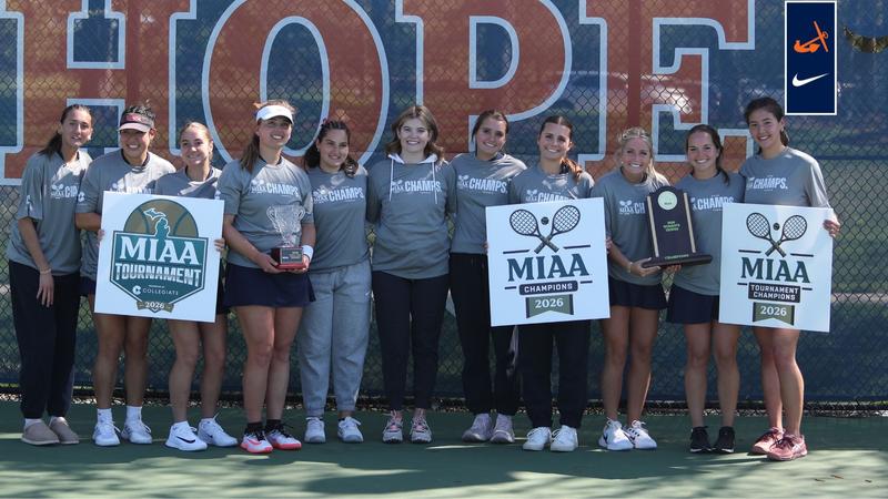 Women'a Tennis Tops Calvin, Serves 14th Consecutive MIAA Tournament Crown