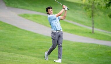 May 1, 2026; Fairfield, CA, USA; Saint Mary's Gaels golfer Avery Lazarski during the WCC Golf Championships at Green Valley Country Club.