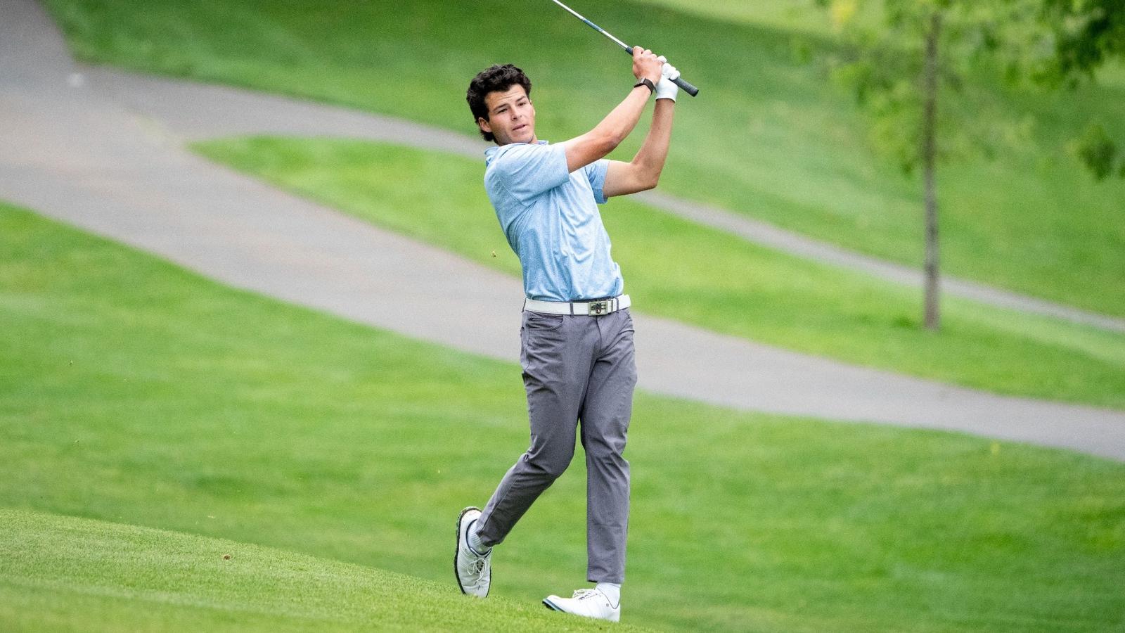 May 1, 2026; Fairfield, CA, USA; Saint Mary's Gaels golfer Avery Lazarski during the WCC Golf Championships at Green Valley Country Club.