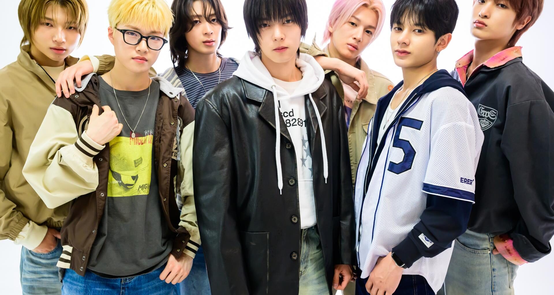 K-pop boy group NAZE poses during an interview at The Korea Times headquarters in Seoul, April 16. The seven-member act is set to release its self-titled debut mini-album on Monday. Korea Times photo by Choi Won-suk