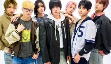 K-pop boy group NAZE poses during an interview at The Korea Times headquarters in Seoul, April 16. The seven-member act is set to release its self-titled debut mini-album on Monday. Korea Times photo by Choi Won-suk