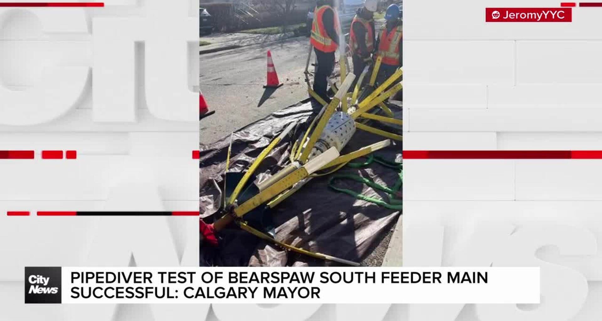 Pipe Diver Test of Bearspaw South Feeder Main Successful: Calgary Mayor