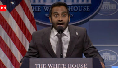'First Indian person to suck at their job': SNL mocks Kash Patel with Aziz Ansari cameo