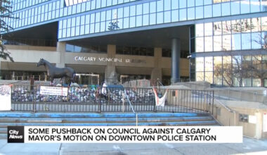 Some pushback against Calgary mayor’s downtown police station motion