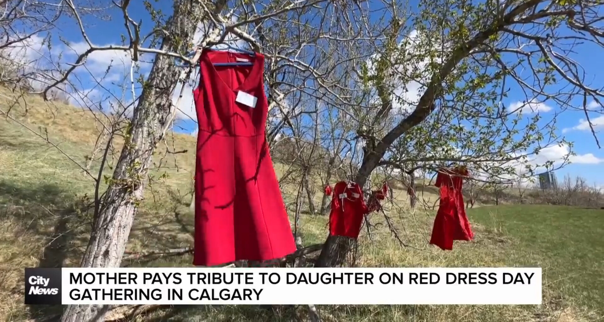 Mother pays tribute to daughter on Red Dress Day gathering in Calgary