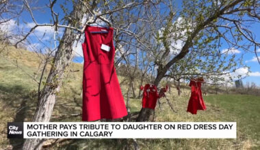 Mother pays tribute to daughter on Red Dress Day gathering in Calgary