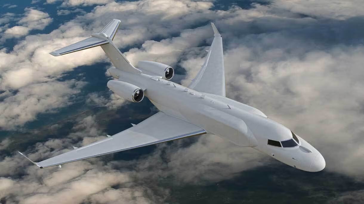 A plane flying.