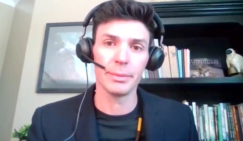 A man with a headset.
