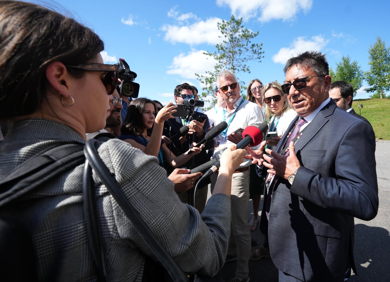 Alvin Fiddler, right, Grand Chief of Nishnawbe Aski Nation said First Nations are eager to start implementing their own child welfare systems.