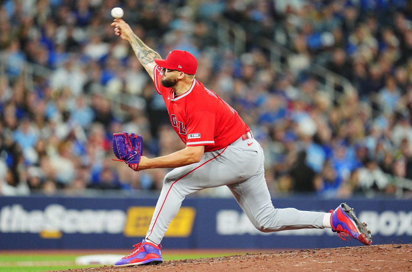 Now in bullpen, right-hander Alek Manoah returns to Toronto with Los Angeles Angels
