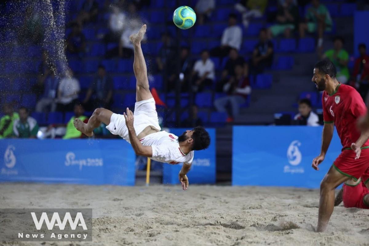 Iran’s National Beach Soccer Team. Social media /WANA News Agency