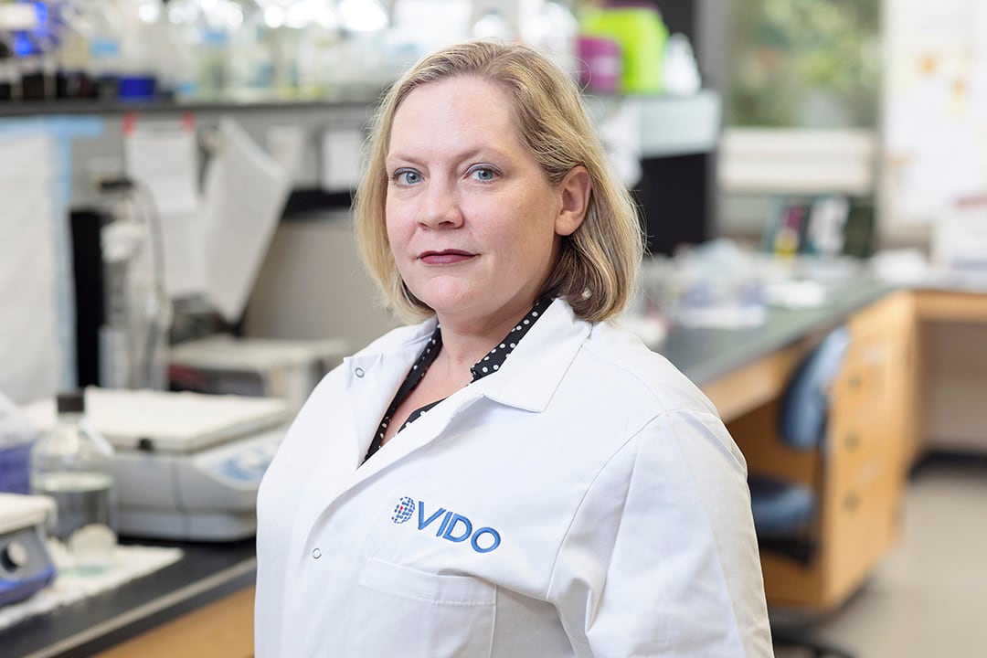 A picture of a woman scientist from VIDO