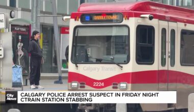 Calgary police arrest suspect in Friday night CTrain stabbing